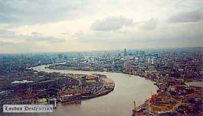 view from canary wharf tower 1992
