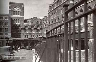Old Liverpool Street Station, London. The old taxi road.